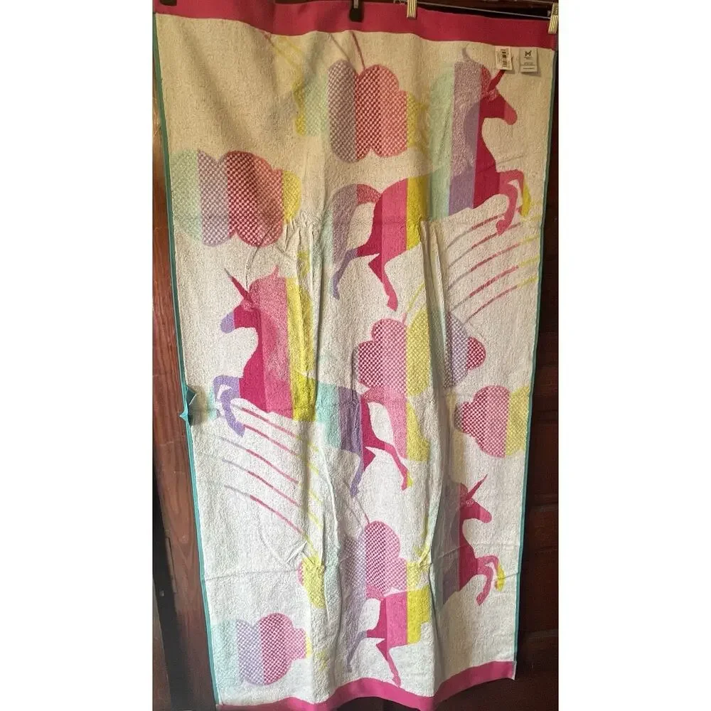 Members Mark Kids Beach Towel Unicorn Meadow 30”x60”